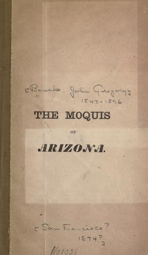 Cover for The Moquis of Arizona.