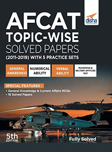 Cover for AFCAT Topic-wise Solved Papers  with 5 Practice Sets 5th Edition