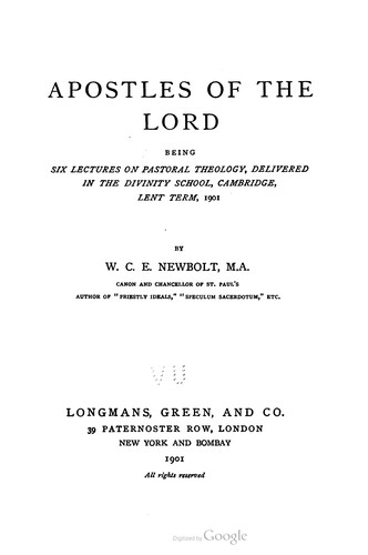 Cover for Apostles Of The Lord