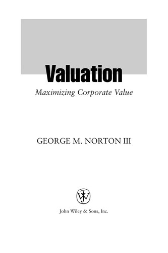 Cover for Valuation
