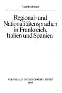 Cover for Regional- und Nationalitätensprachen in Frankreich, Italien und Spanien