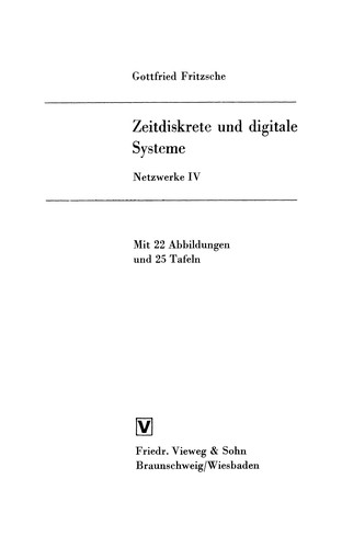 Cover for Zeitdiskrete und digitale Systeme