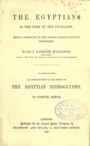 Cover for The Egyptians in the time of the Pharaohs.