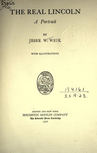 Cover for The real Lincoln
