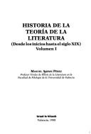 Cover for Historia de la teoría de la literatura