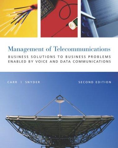 Cover for The Management of Telecommunications