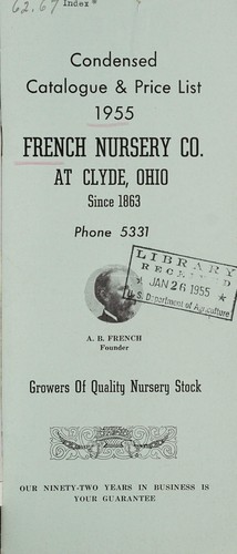 Cover for Condensed catalogue & price list, 1955