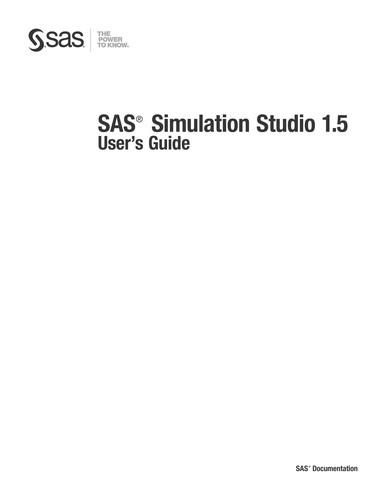 Cover for SAS Simulation Studio 1.5