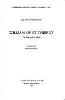 Cover for William of St Thierry-Man & Work