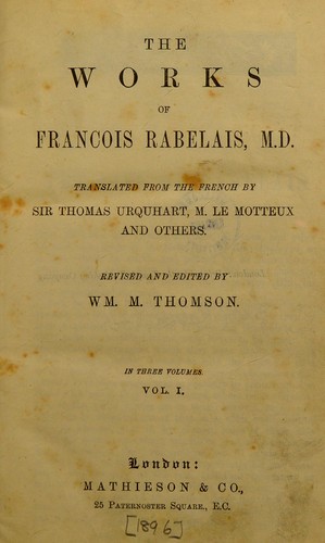 Cover for The works of Fran©ʹois Rabelais