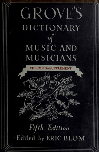 Cover for Grove's dictionary of music and musicians.