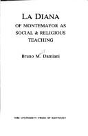Cover for La Diana of Montemayor as social & religious teaching