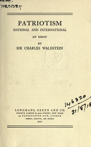 Cover for Patriotism, national and international
