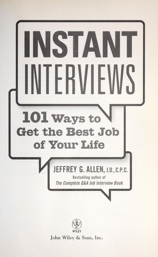 Cover for Instant interviews