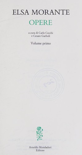Cover for Opere