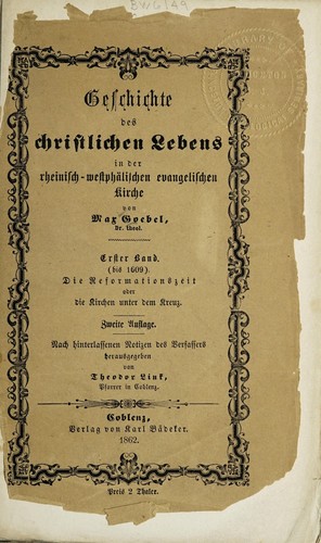 Cover for Geschichte des christlichen Lebens in der rheinisch-westphälischen Evangelischen Kirche