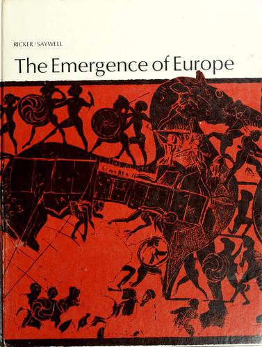 Cover for The emergence of Europe