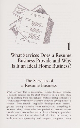 Cover for How to open and operate a home-based resume service