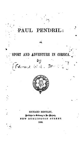 Cover for Paul Pendril: Or, Sport and Adventure in Corsica