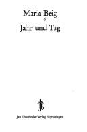 Cover for Jahr und Tag