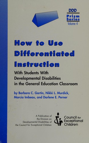 Cover for Differentiated Instruction With Students With Developmental Disabilities in the General Education Classroo