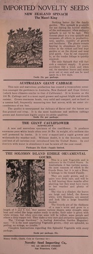Cover for Imported novelty seeds