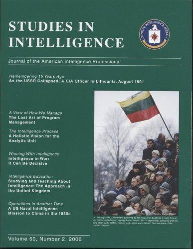 Cover for Studies in Intelligence, V. 50, No. 2, 2006