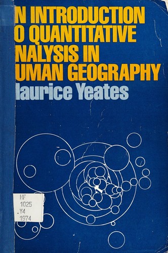 Cover for An introduction to quantitative analysis in human geography.