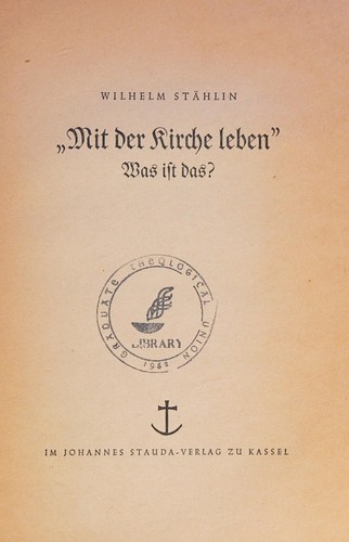 Cover for "Mit der Kirche leben"