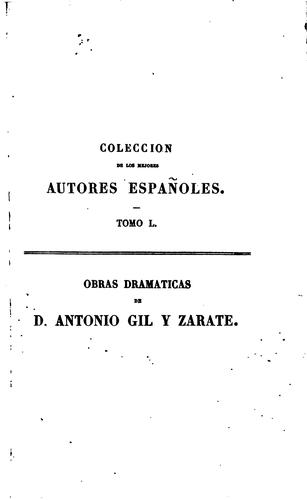 Cover for Obras dramaticas de D. Antonio Gil y Zarate