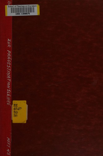 Cover for Zur Prädestinationslehre Karl Barths.