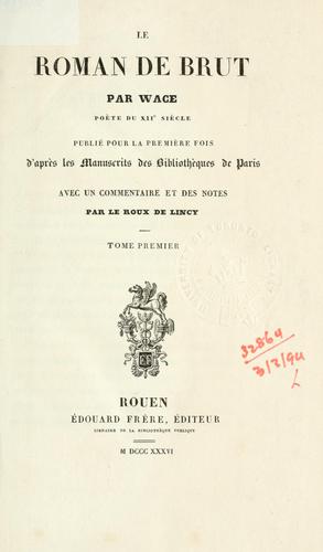 Cover for roman de Brut