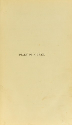 Cover for Diary of a dean