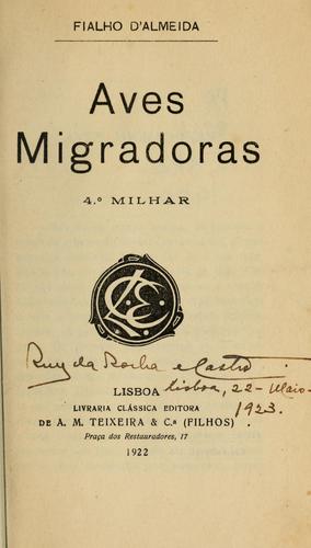 Cover for Ave migradora.