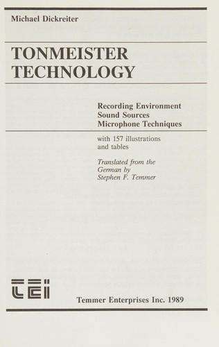 Cover for Tonmeister technology