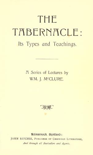 Cover for The tabernacle