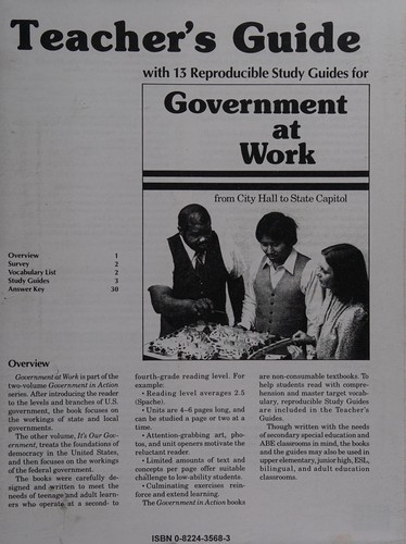 Cover for Government at Work