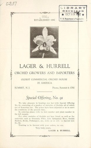 Cover for Special offering, No. 91