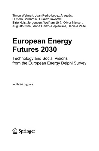 Cover for European energy futures 2030
