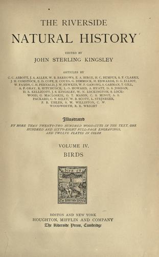 Cover for The Riverside natural history.