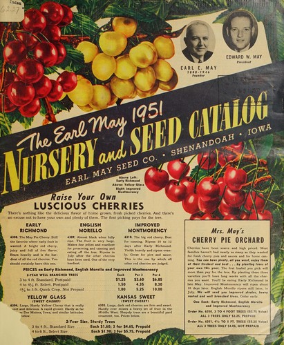 Cover for The Earl May 1951 nursery and seed catalog