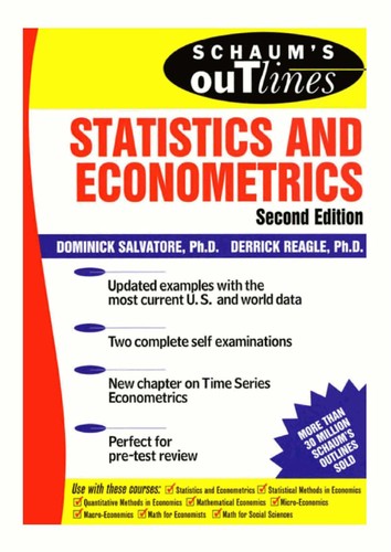 Cover for Schaum's outline of theory and problems of statistics and econometrics