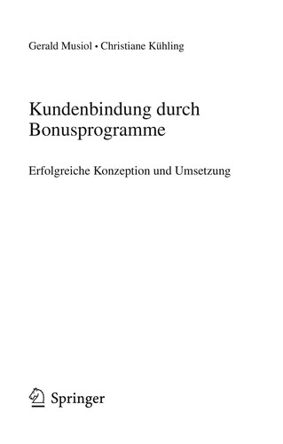 Cover for Kundenbindung durch Bonusprogramme