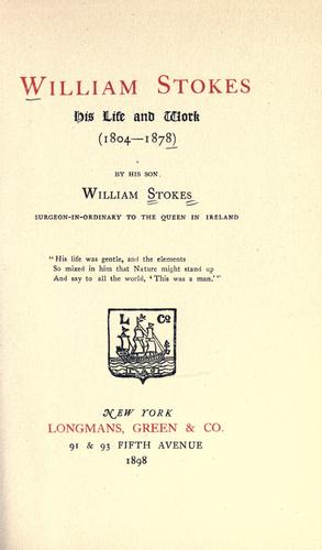 Cover for William Stokes