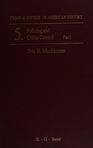 Cover for Policing and crime control