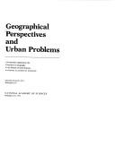 Cover for Geographical perspectives and urban problems.