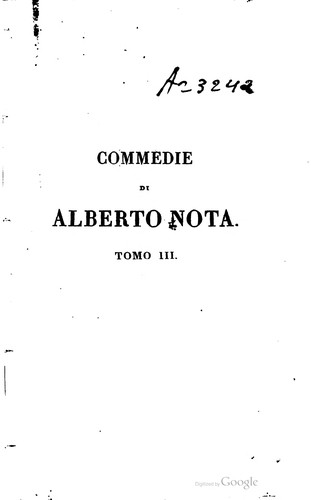 Cover for Commedie di Alberto Nota