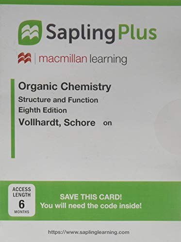 Cover for SaplingPlus for Organic Chemistry