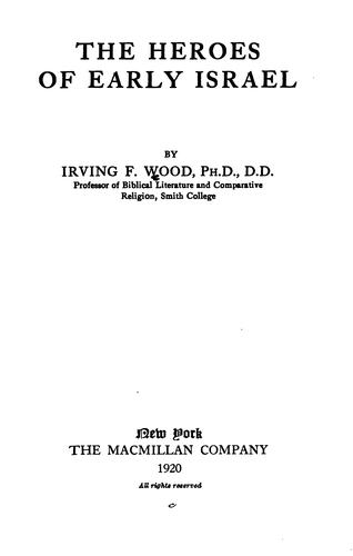 Cover for The heroes of early Israel