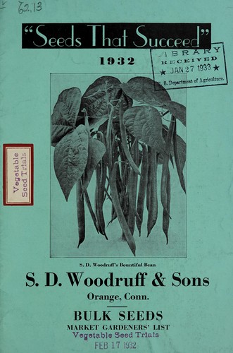 Cover for "Seeds that succeed", 1932